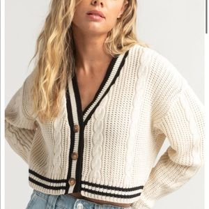 BDG Cropped Varsity Cardigan